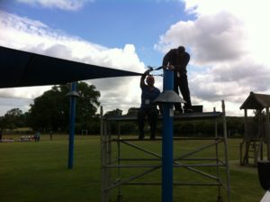 Replacing a shade sail at Gaywood Primary School